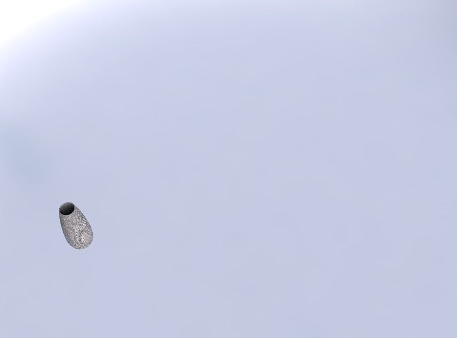 Vase Bullet with diagonal grid bulges 3D print model_6