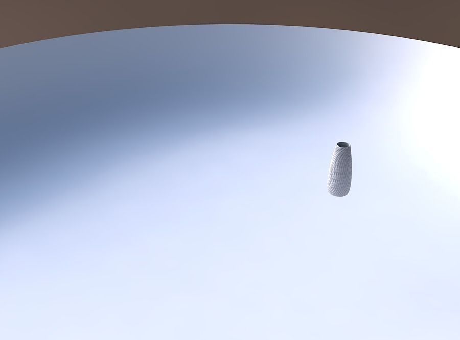 Vase Bullet with diagonal grid bulges 3D print model_3