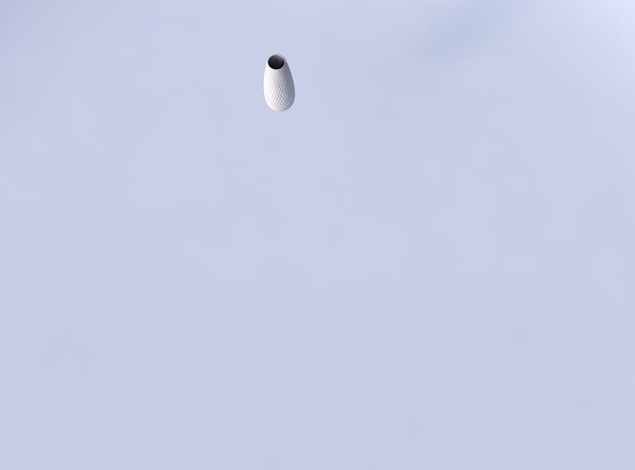 Vase Bullet with diagonal grid bulges 3D print model_2