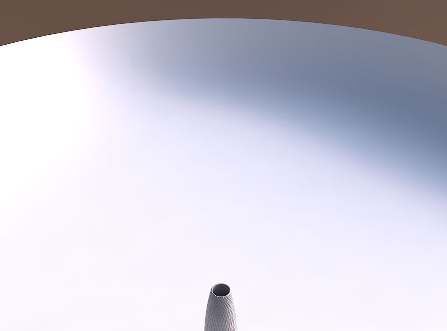 Vase Bullet with diagonal grid bulges 3D print model_0