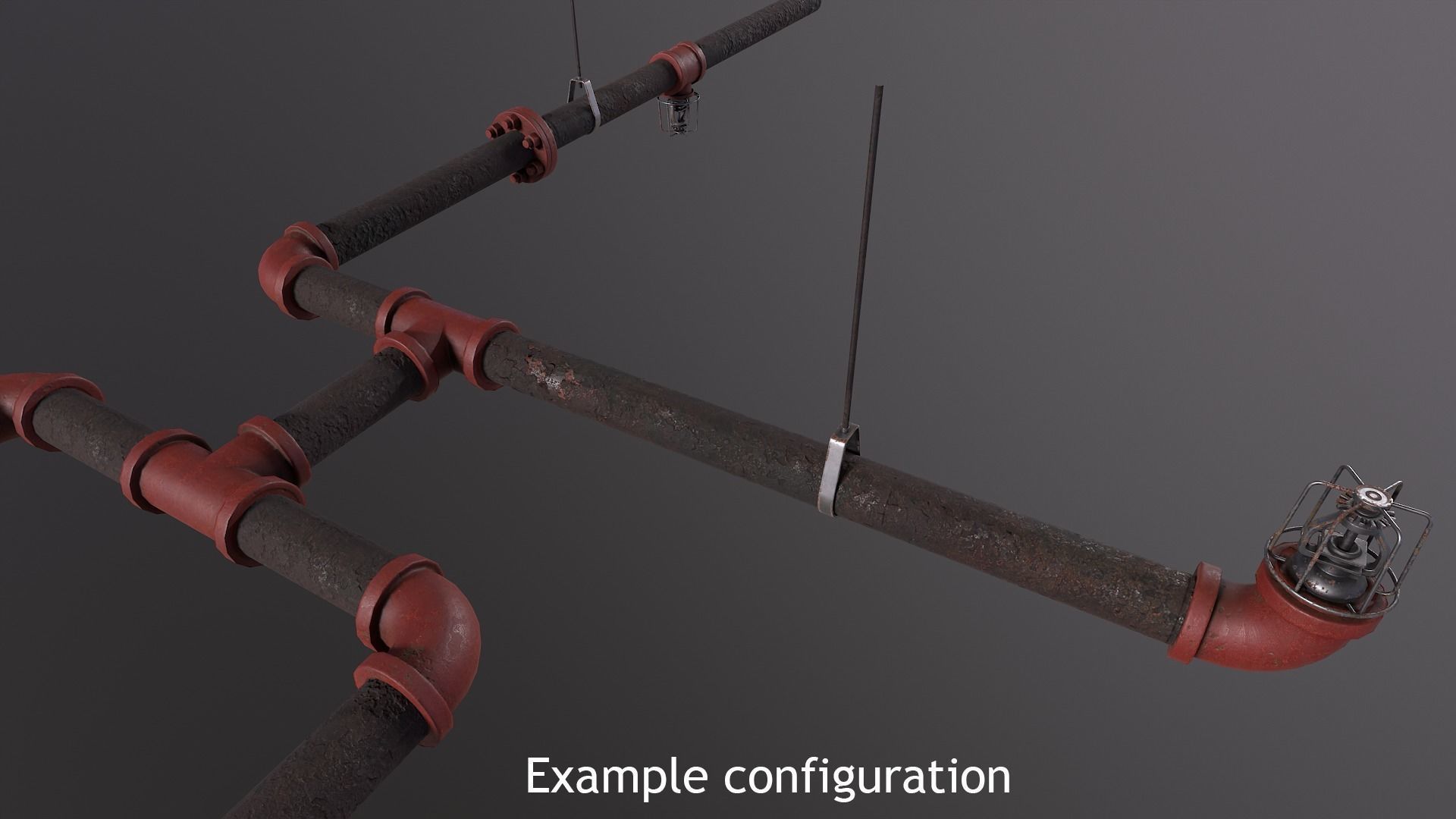 Modular Sprinkler System Low-poly 3D model_4