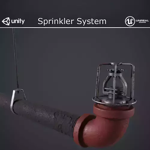 Modular Sprinkler System Low-poly 3D model