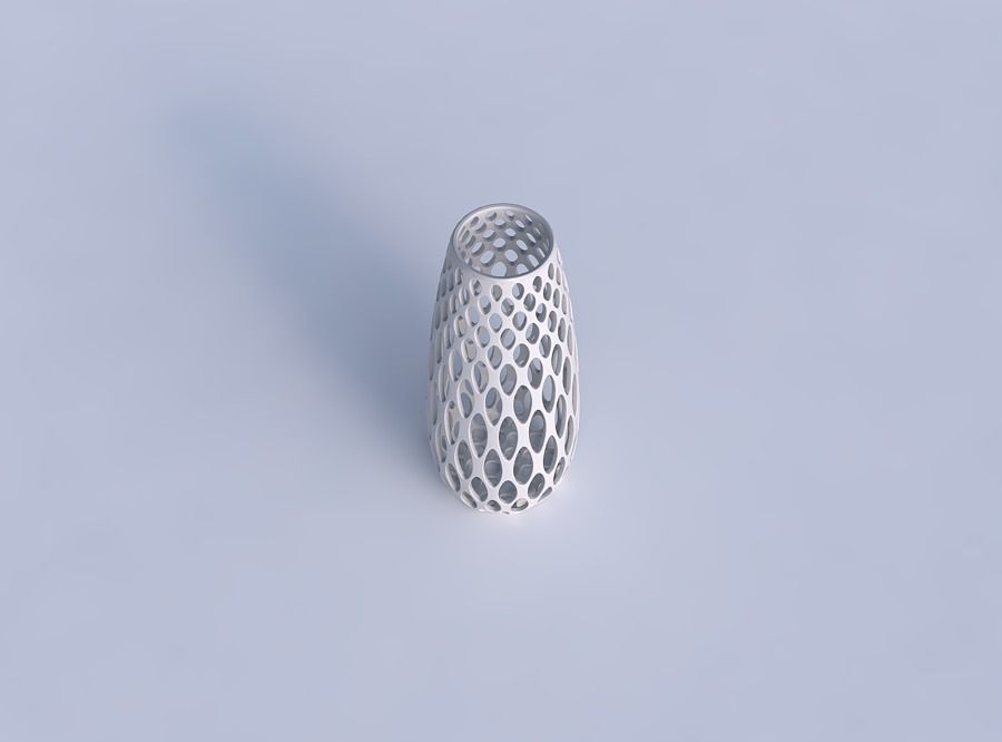 Vase Bullet with bubble grid lattice 3D print model_1