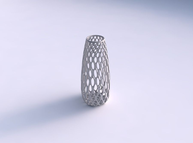 Vase Bullet with bubble grid lattice 3D print model