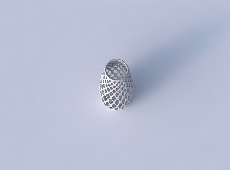 Vase Bullet with bubble grid lattice 3D print model_2