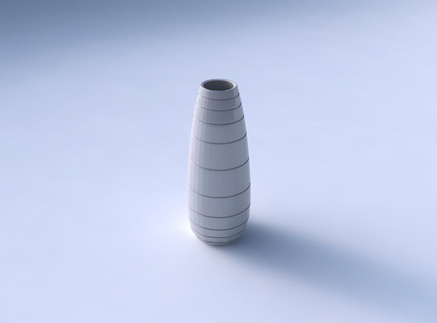 Vase Bulle twith hard horizontal dents 3D print model_3