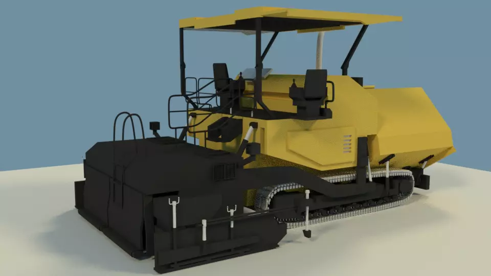 asphalt paver ar56 Low-poly 3D model_0