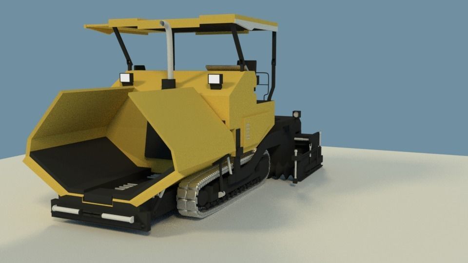 asphalt paver ar56 Low-poly 3D model_1