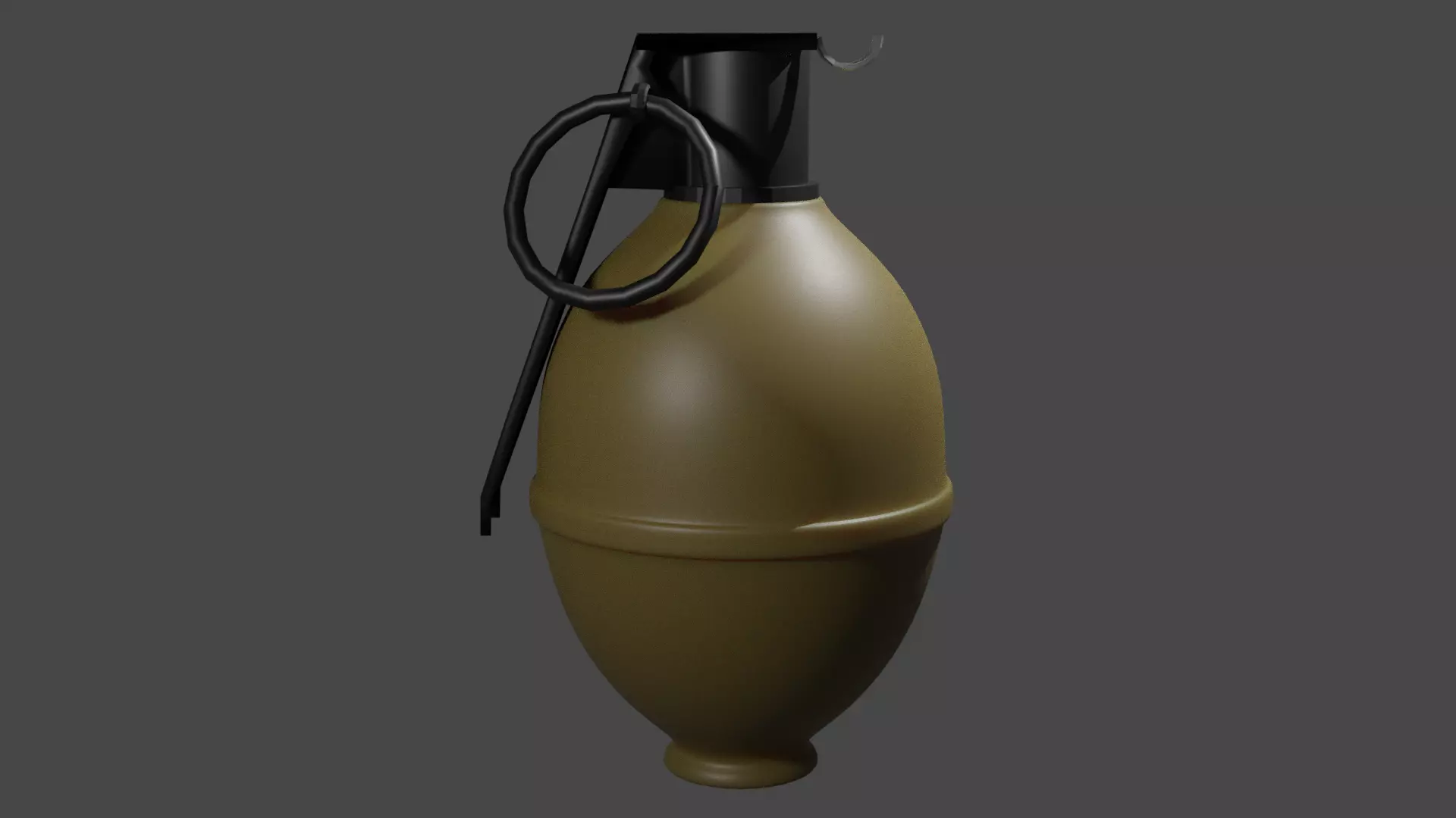 Game ready low poly grenade Free low-poly 3D model