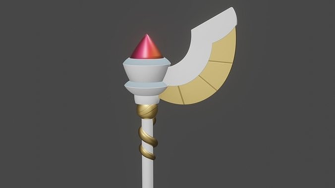 Golden Guard staff from owl house 3D print model