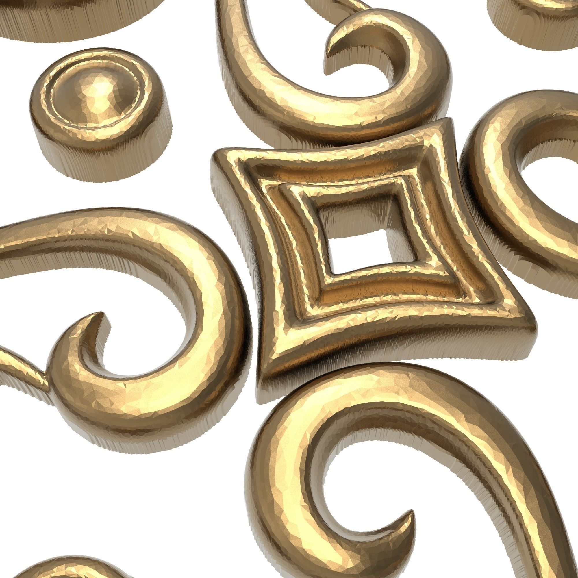 decorative pattern ready for 3D printing 3D model_5