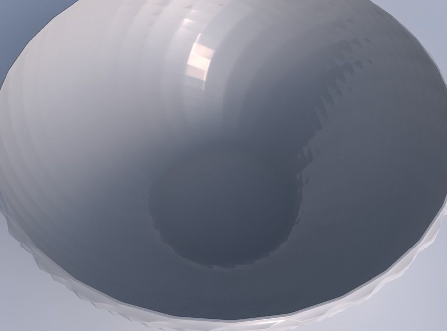 Bowl wide with grid piramides 3D print model_1