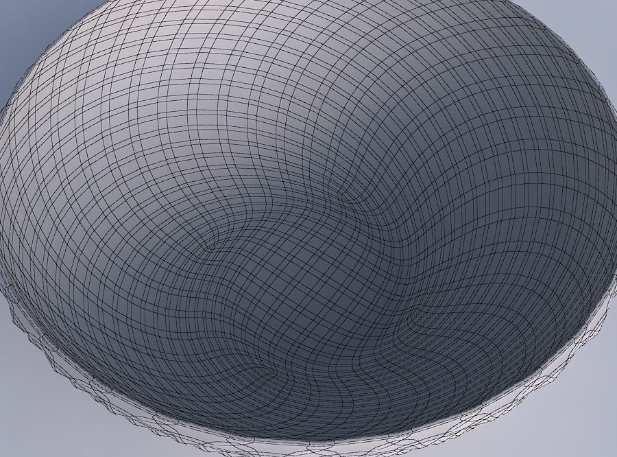 Bowl wide with grid piramides 3D print model_6