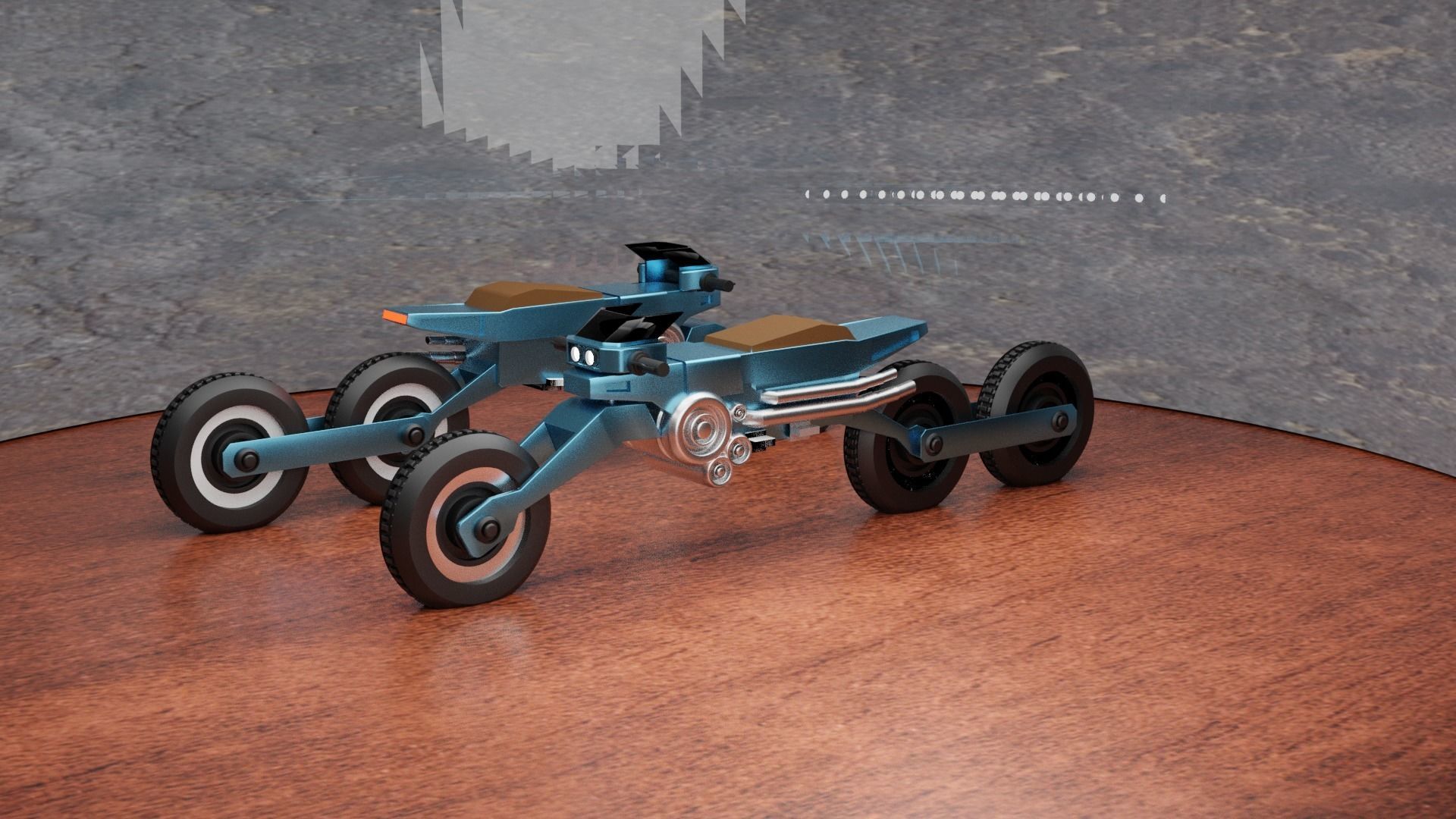 sci fi future bike 2077  3D model_3