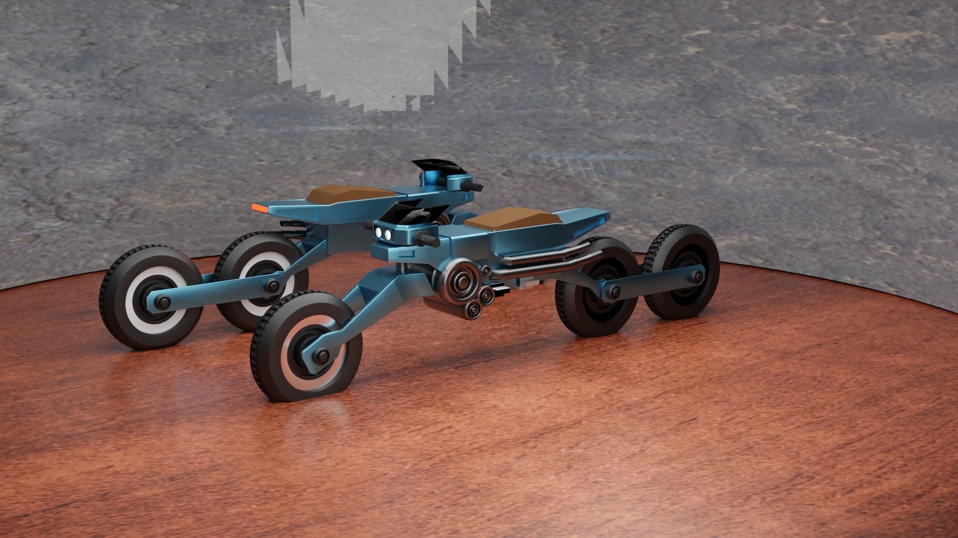 sci fi future bike 2077  3D model_1