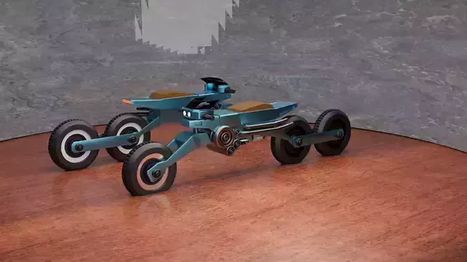 sci fi future bike 2077  3D model