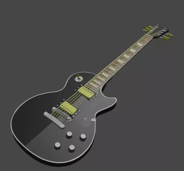 Les Paul Studio Low poly Free low-poly 3D model