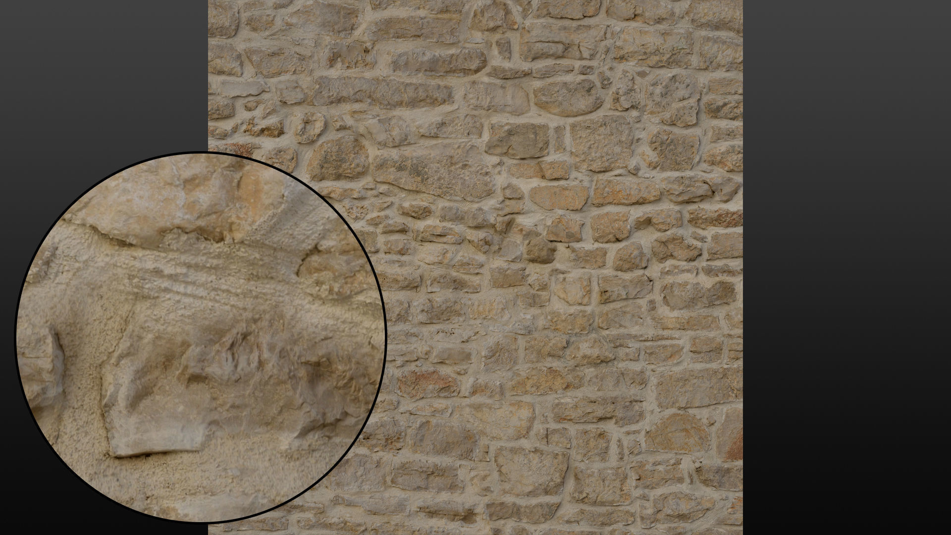 Yellow stone seamless wall texture 3D model_5