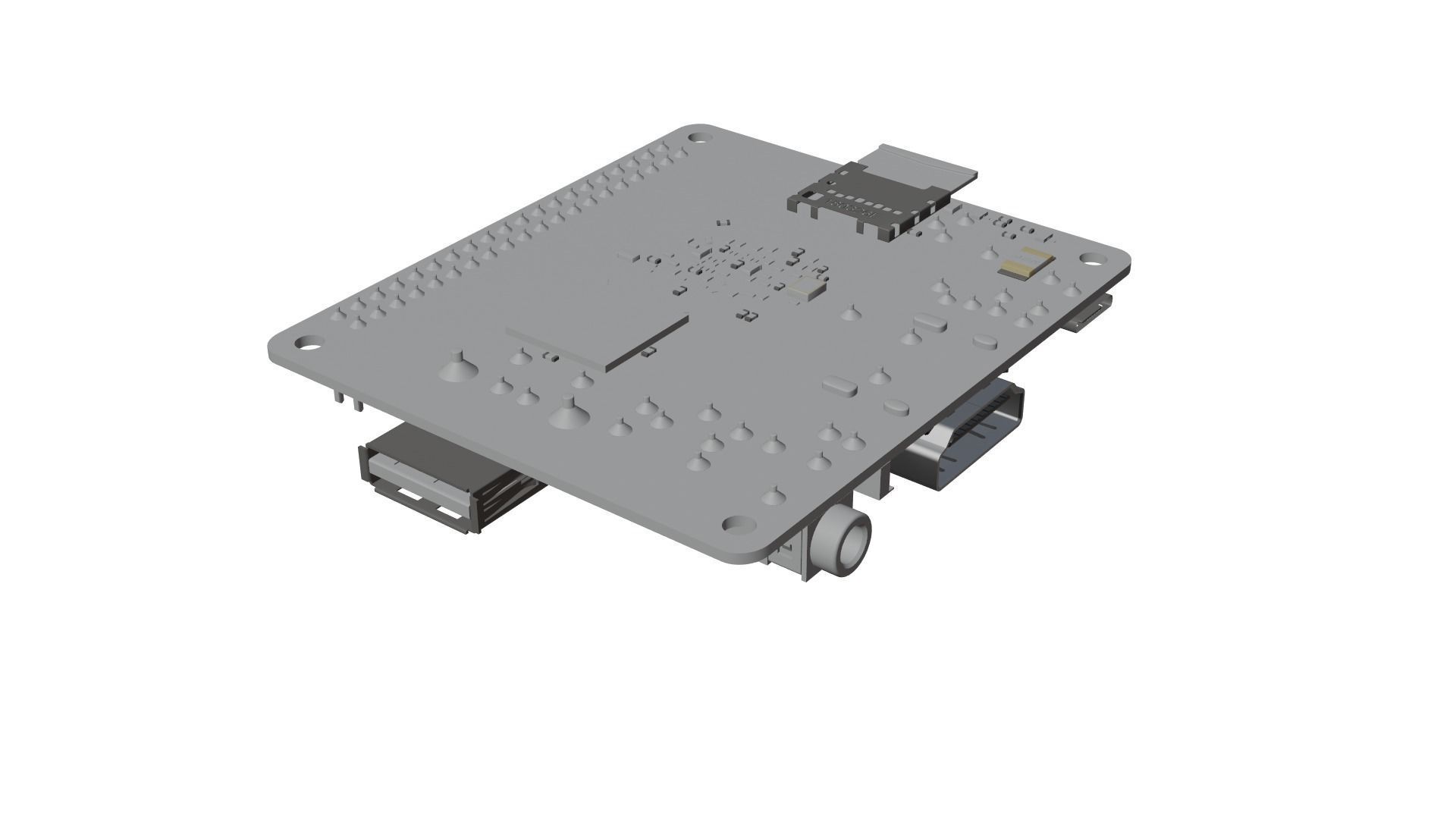 Raspberry pi 3A plus Low-poly 3D model_11