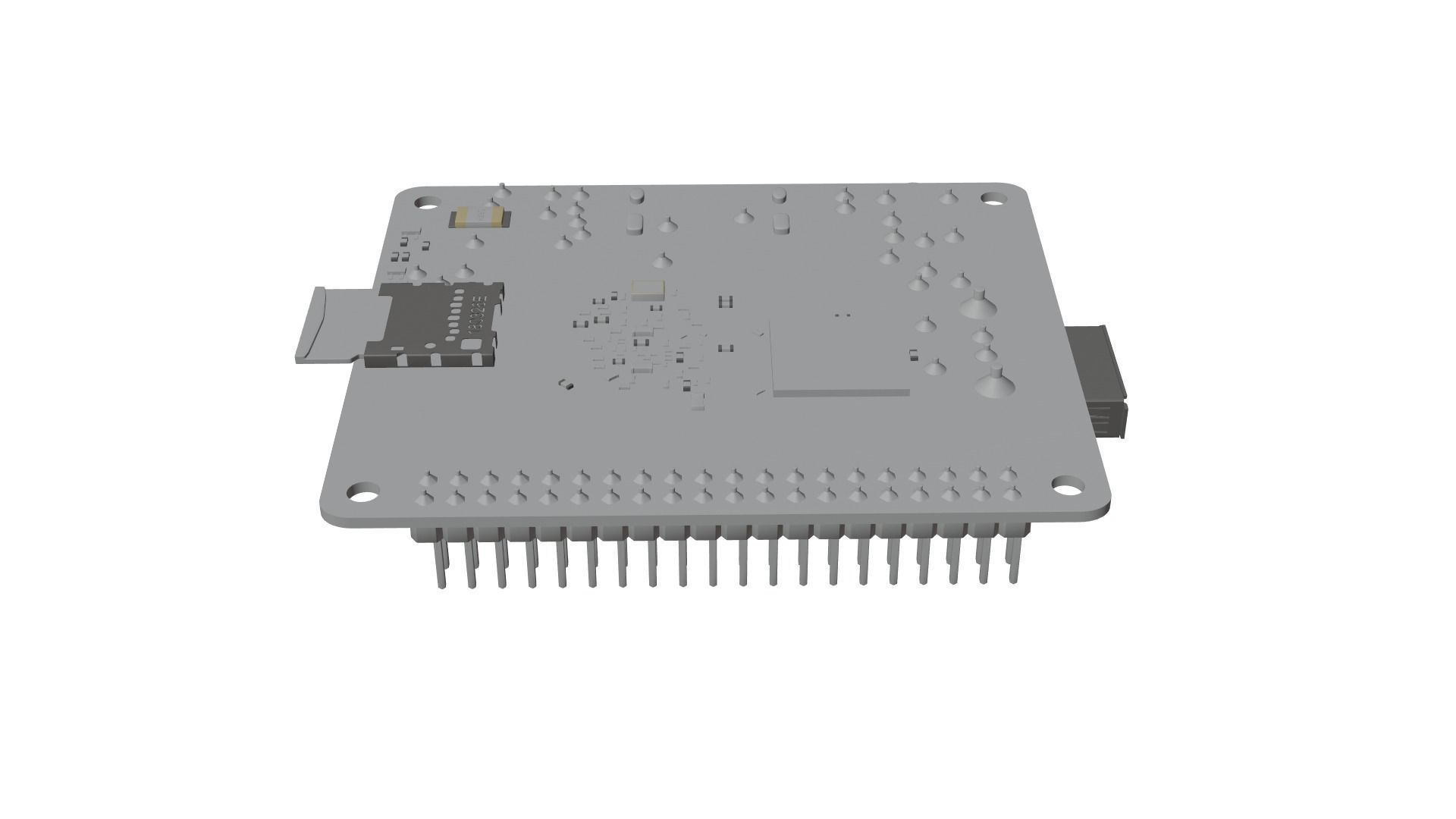 Raspberry pi 3A plus Low-poly 3D model_10