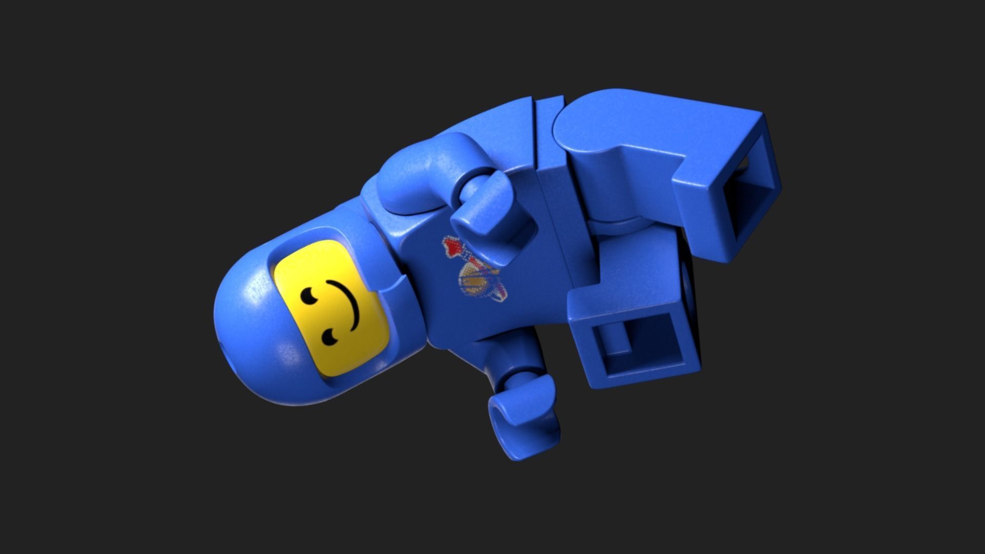 Rigged - Benny The Spaceman Lego Movie  Low-poly 3D model_5