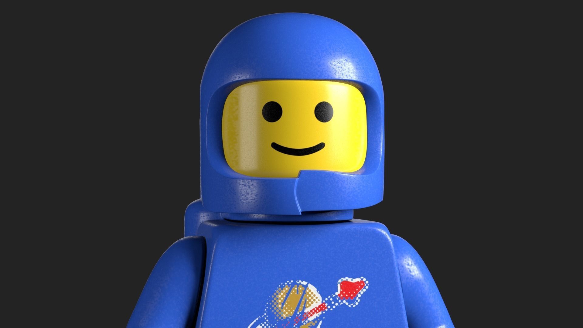 Rigged - Benny The Spaceman Lego Movie  Low-poly 3D model_12