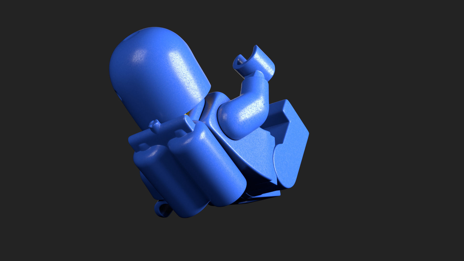 Rigged - Benny The Spaceman Lego Movie  Low-poly 3D model_31