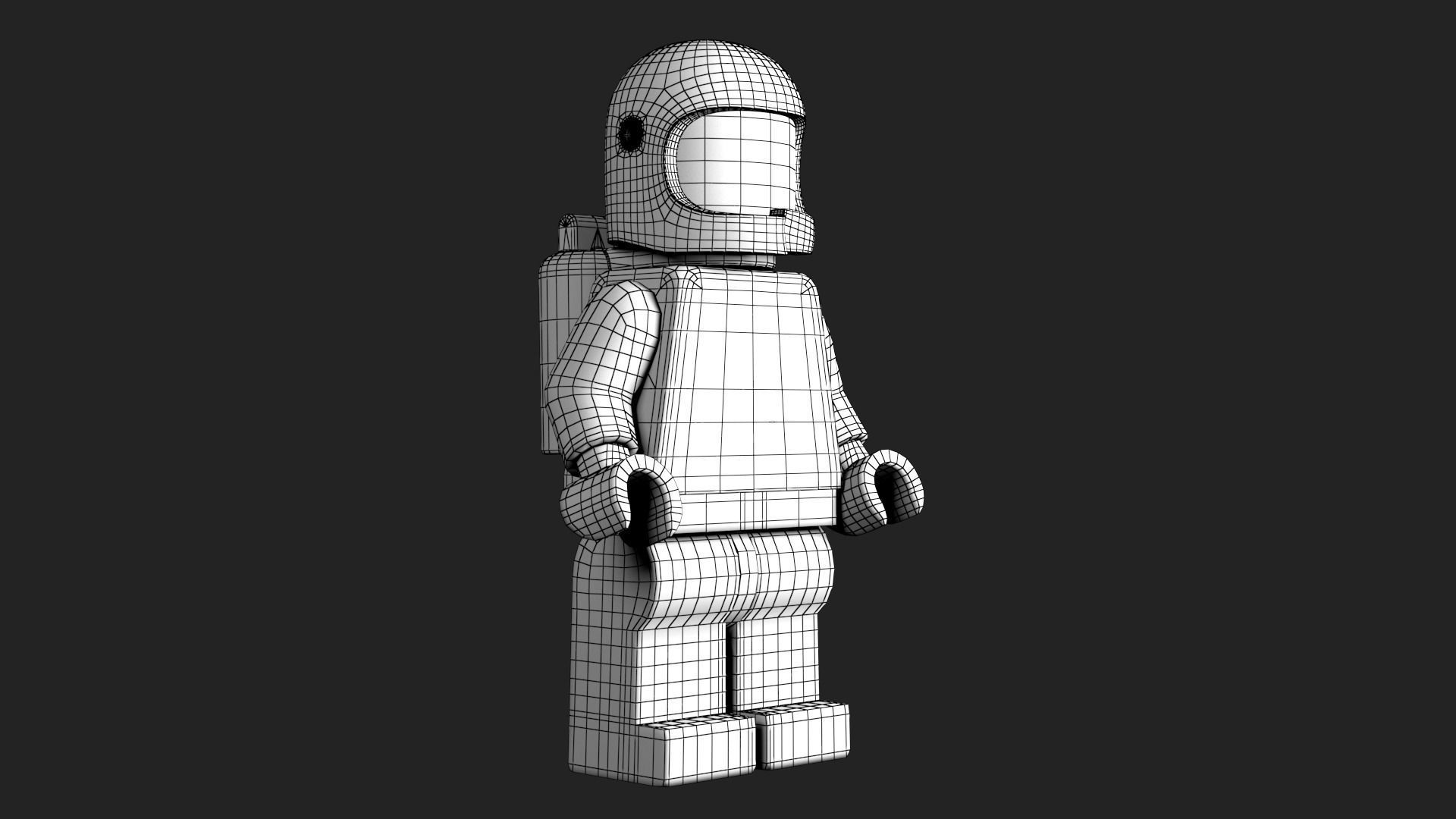 Rigged - Benny The Spaceman Lego Movie  Low-poly 3D model_10