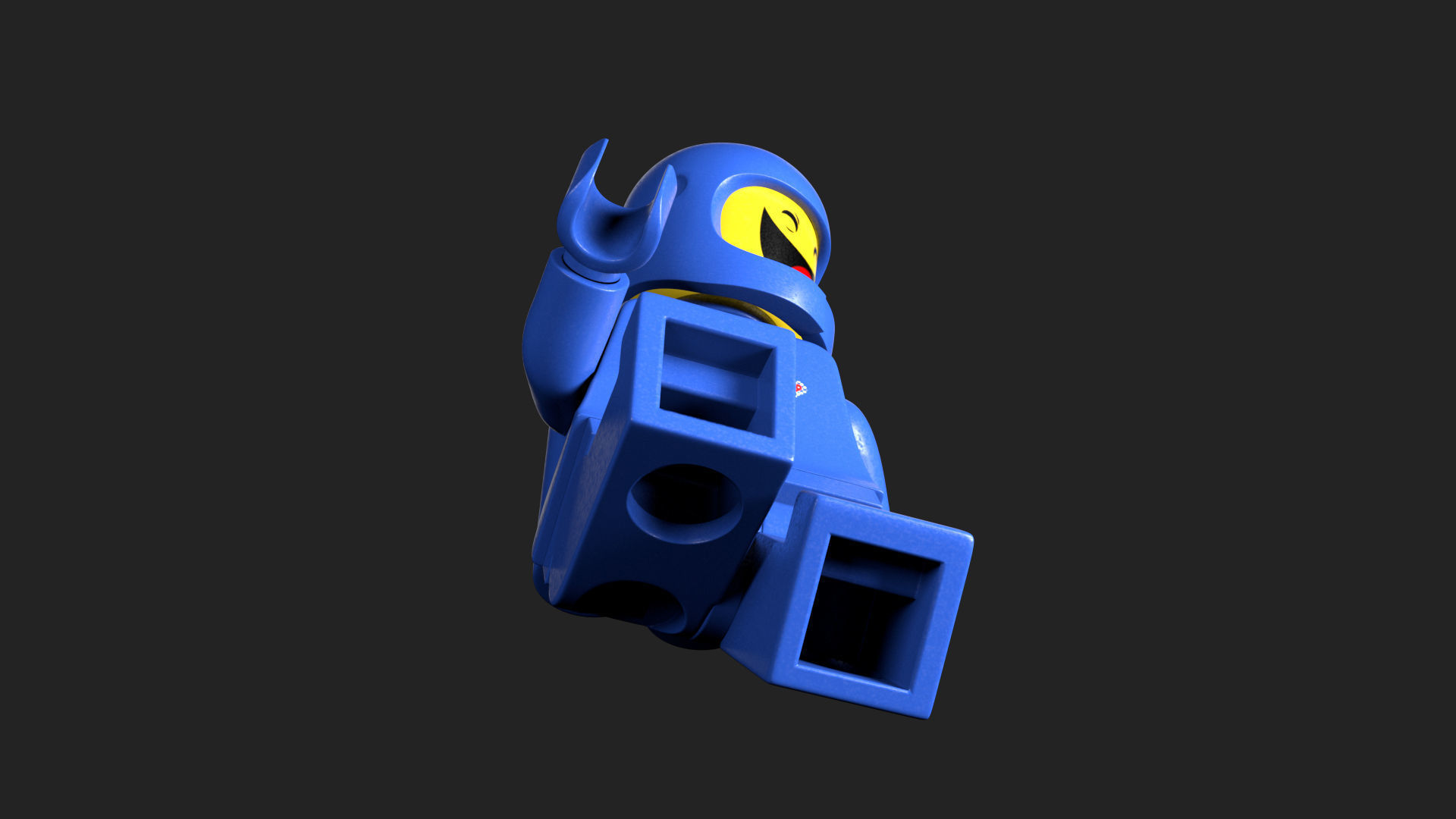 Rigged - Benny The Spaceman Lego Movie  Low-poly 3D model_27
