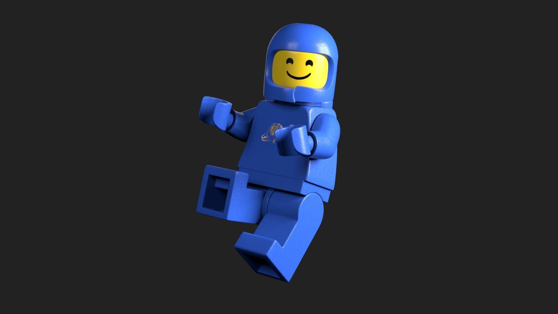 Rigged - Benny The Spaceman Lego Movie  Low-poly 3D model_3