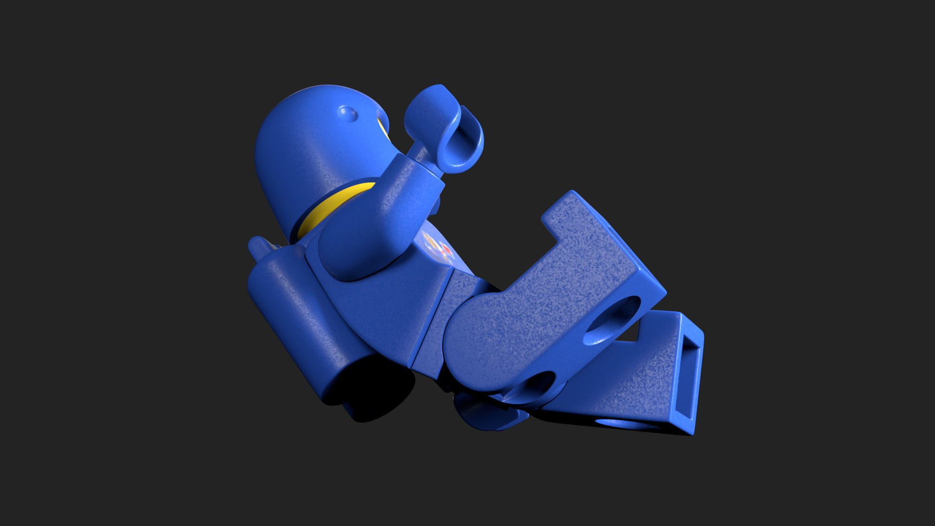 Rigged - Benny The Spaceman Lego Movie  Low-poly 3D model_29