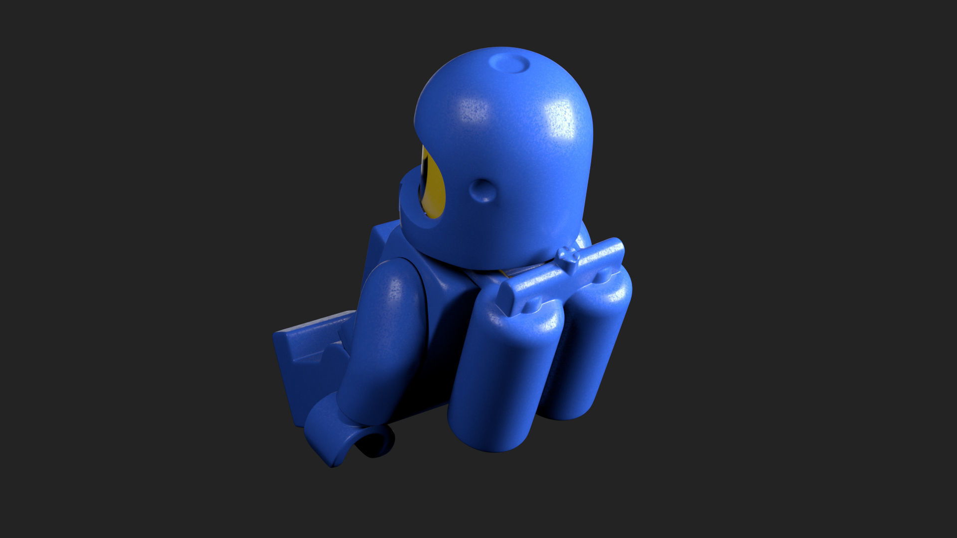 Rigged - Benny The Spaceman Lego Movie  Low-poly 3D model_32