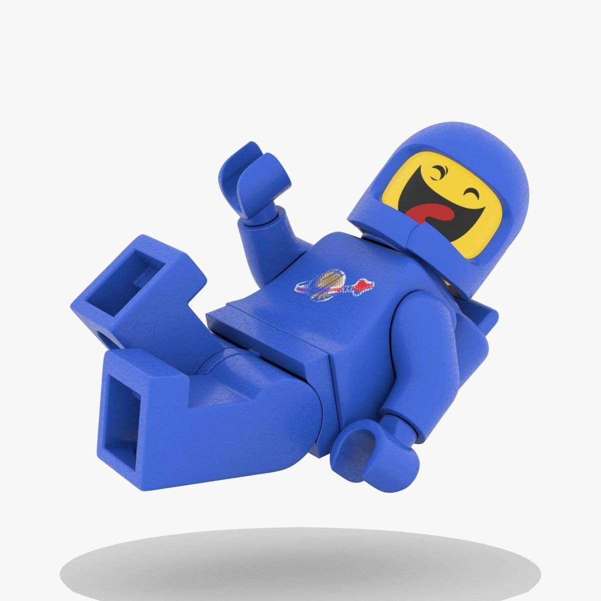 Rigged - Benny The Spaceman Lego Movie  Low-poly 3D model_1
