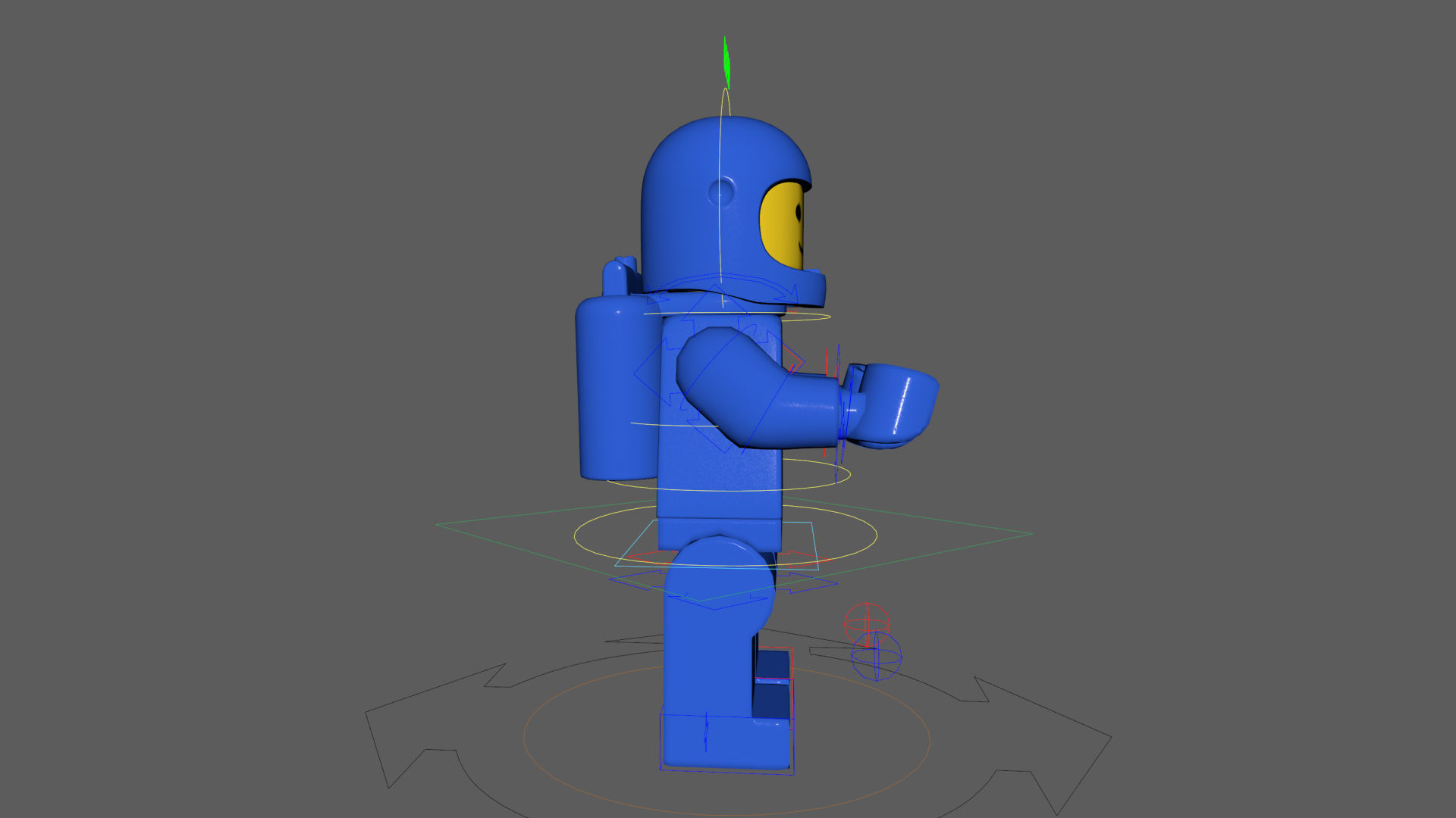 Rigged - Benny The Spaceman Lego Movie  Low-poly 3D model_20