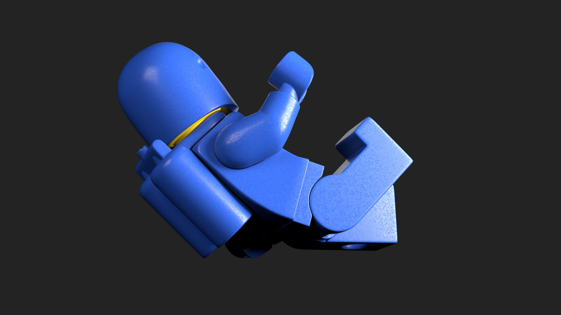 Rigged - Benny The Spaceman Lego Movie  Low-poly 3D model_30