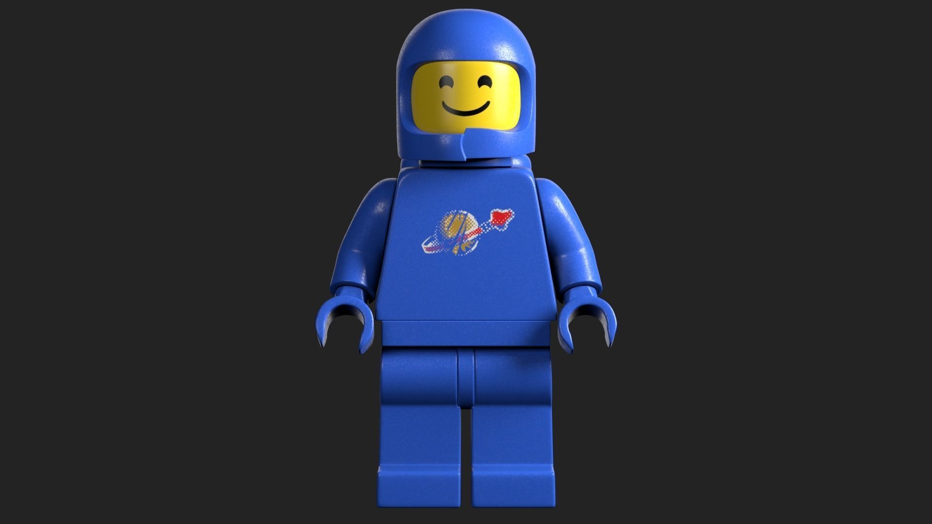 Rigged - Benny The Spaceman Lego Movie  Low-poly 3D model_2
