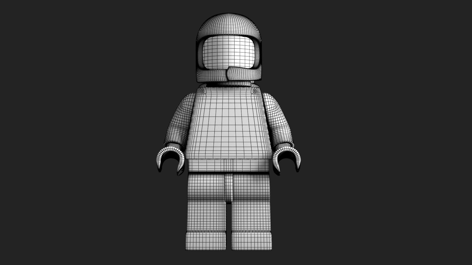 Rigged - Benny The Spaceman Lego Movie  Low-poly 3D model_9