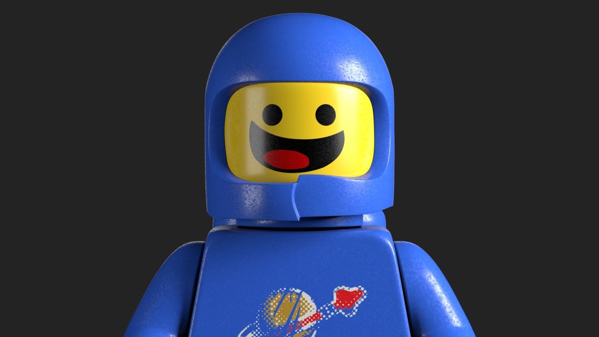 Rigged - Benny The Spaceman Lego Movie  Low-poly 3D model_15