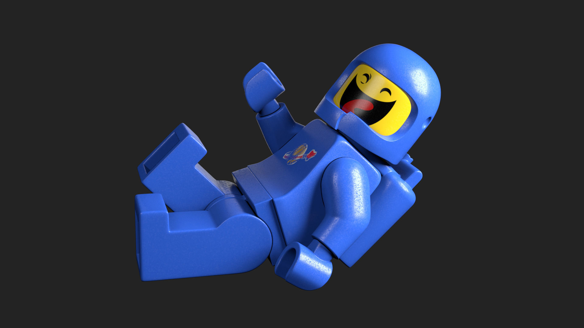 Rigged - Benny The Spaceman Lego Movie  Low-poly 3D model_24