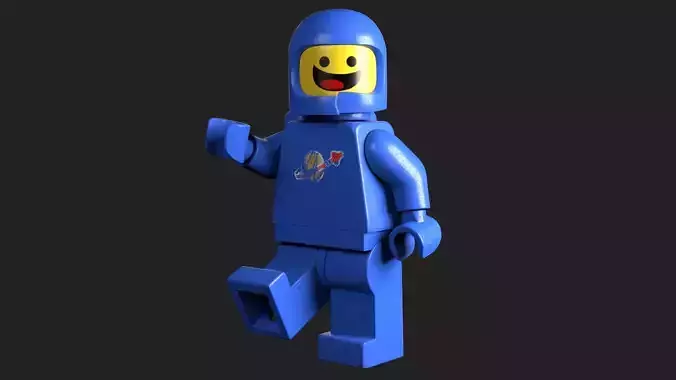 Rigged - Benny The Spaceman Lego Movie  Low-poly 3D model