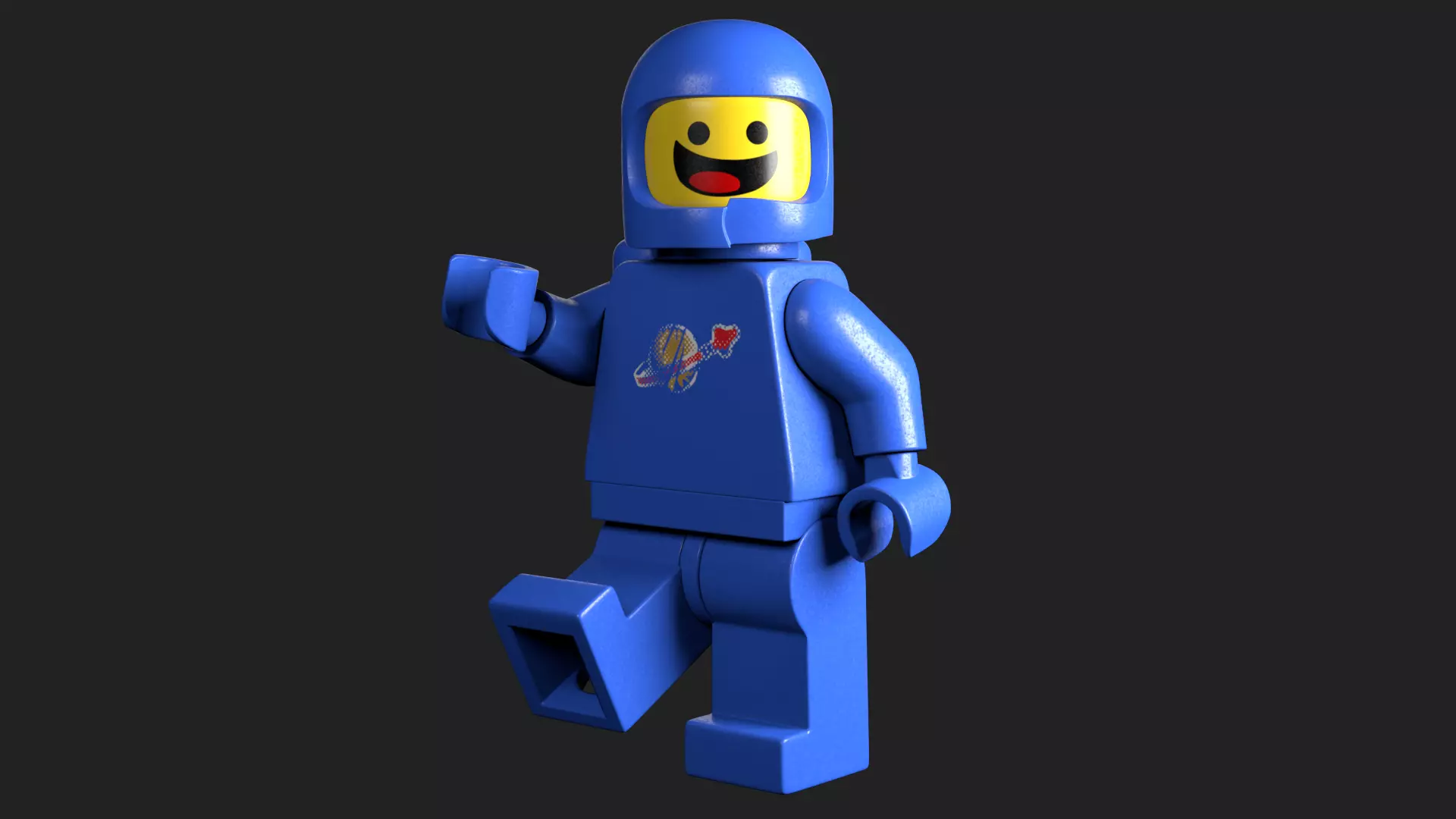 Rigged - Benny The Spaceman Lego Movie  Low-poly 3D model_0