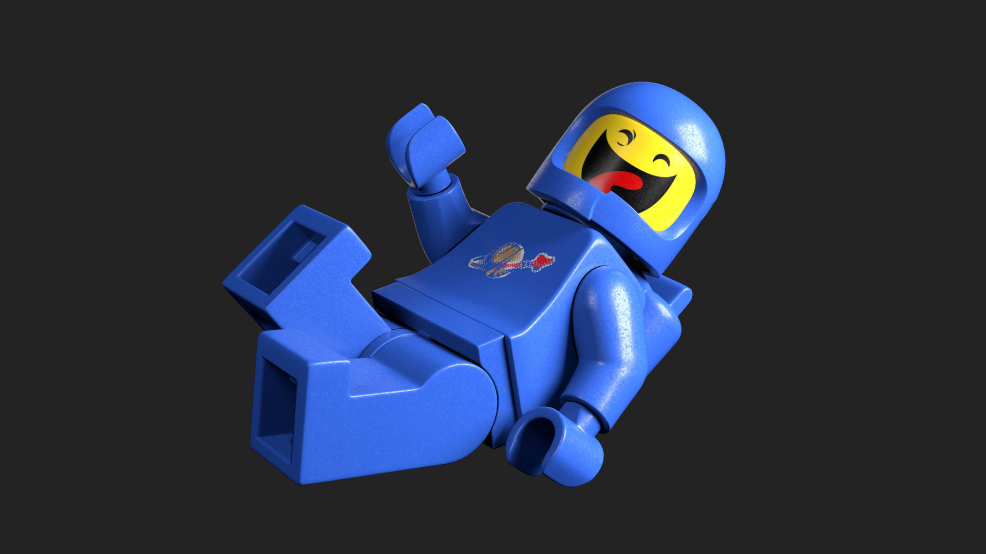 Rigged - Benny The Spaceman Lego Movie  Low-poly 3D model_25