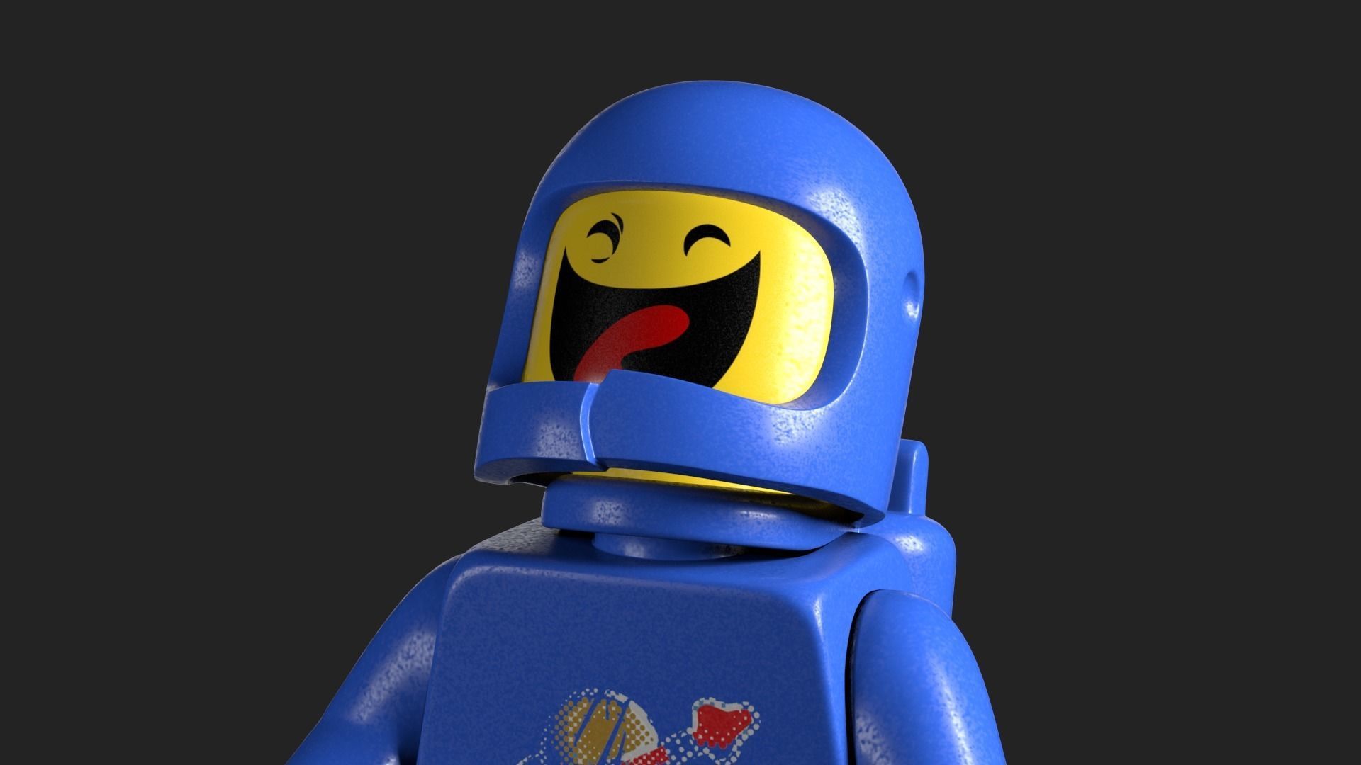 Rigged - Benny The Spaceman Lego Movie  Low-poly 3D model_14