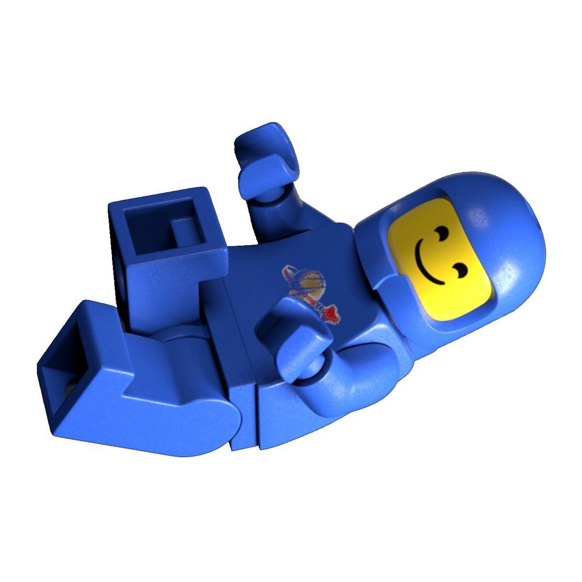 Rigged - Benny The Spaceman Lego Movie  Low-poly 3D model_6