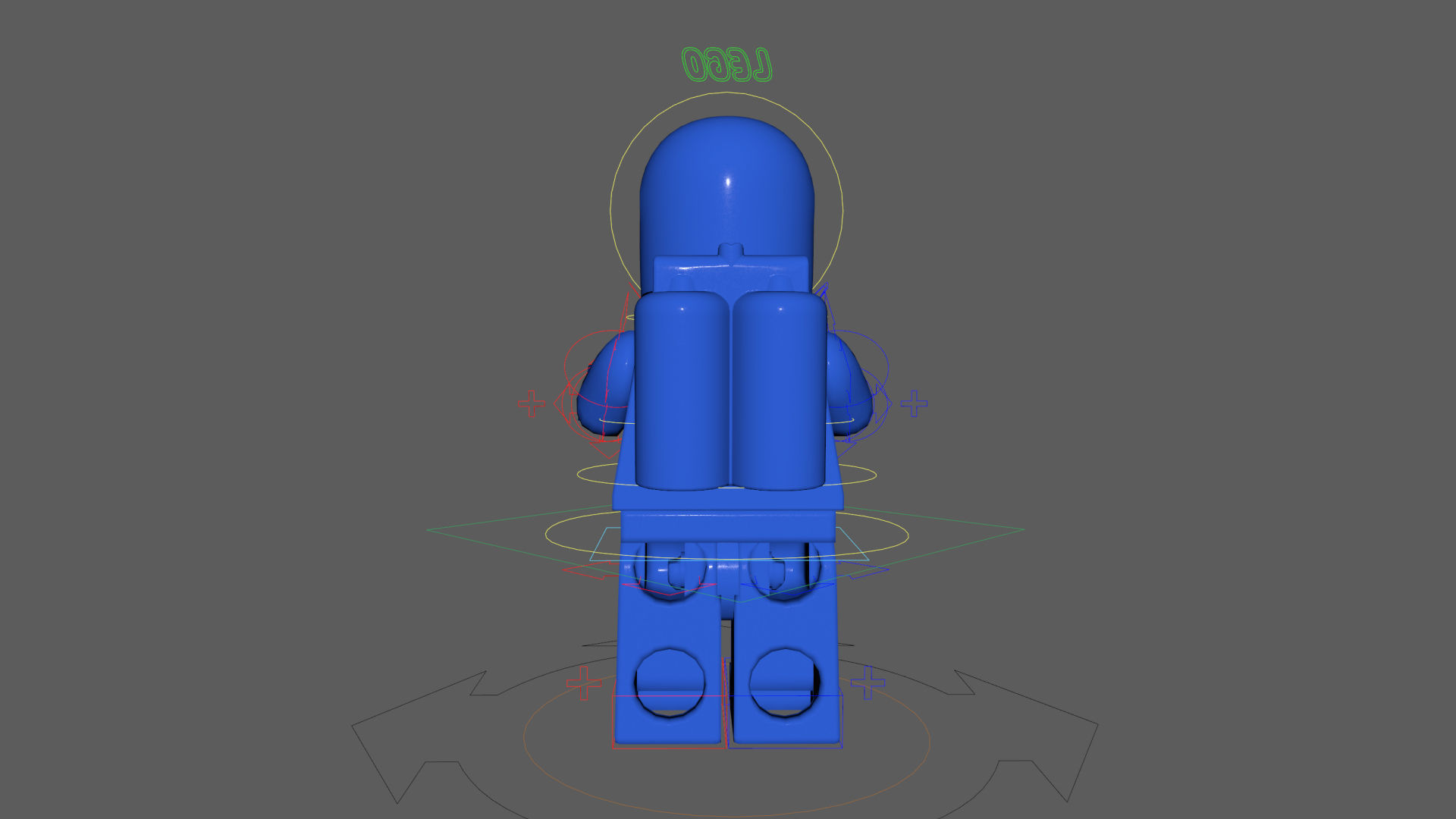 Rigged - Benny The Spaceman Lego Movie  Low-poly 3D model_22