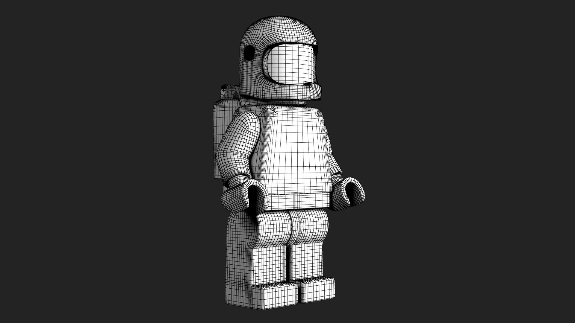 Rigged - Benny The Spaceman Lego Movie  Low-poly 3D model_11
