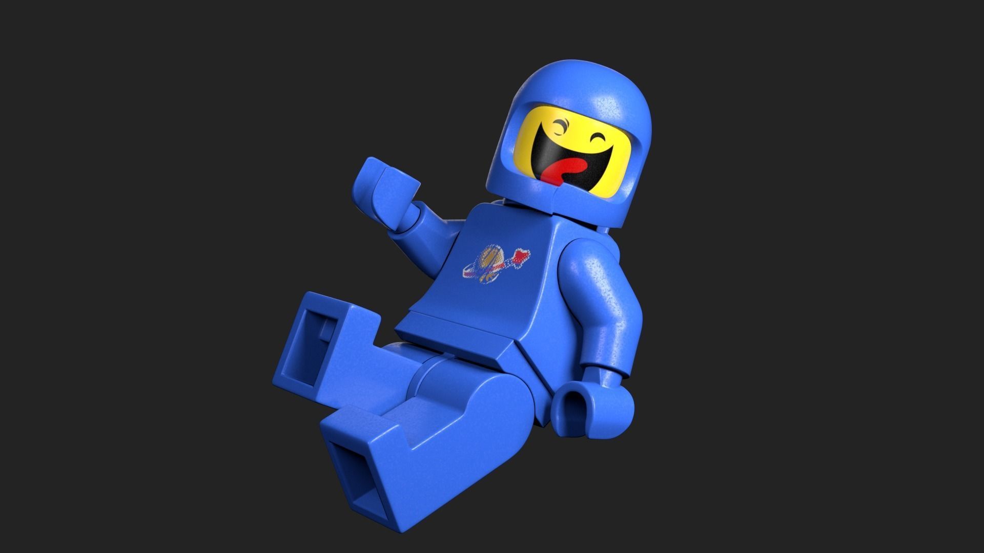 Rigged - Benny The Spaceman Lego Movie  Low-poly 3D model_7