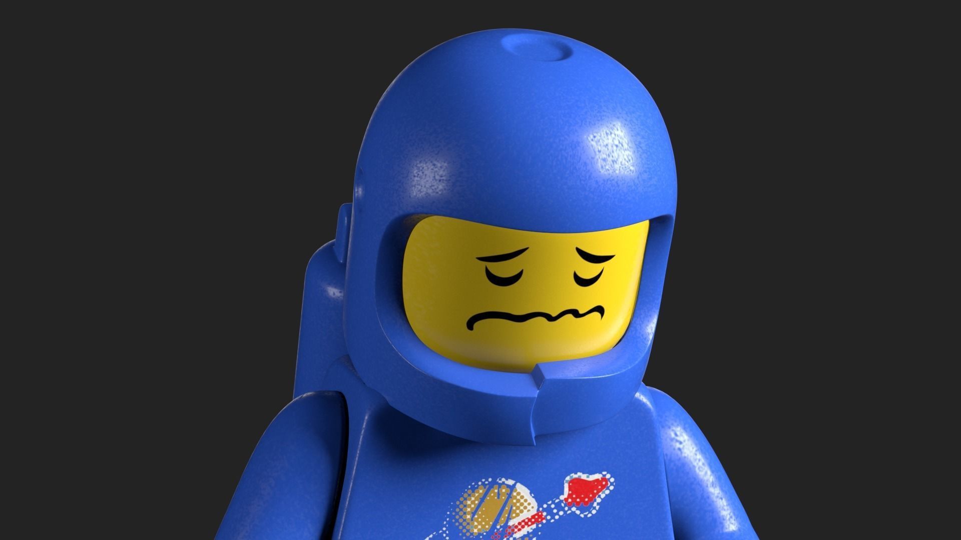 Rigged - Benny The Spaceman Lego Movie  Low-poly 3D model_16