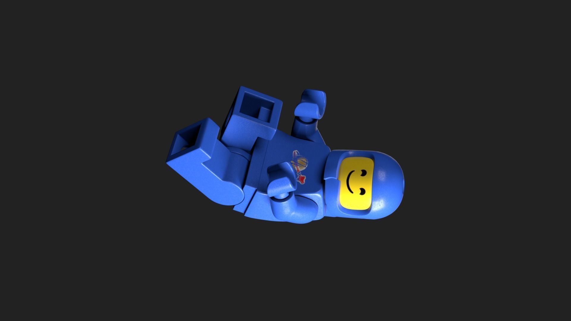 Rigged - Benny The Spaceman Lego Movie  Low-poly 3D model_4