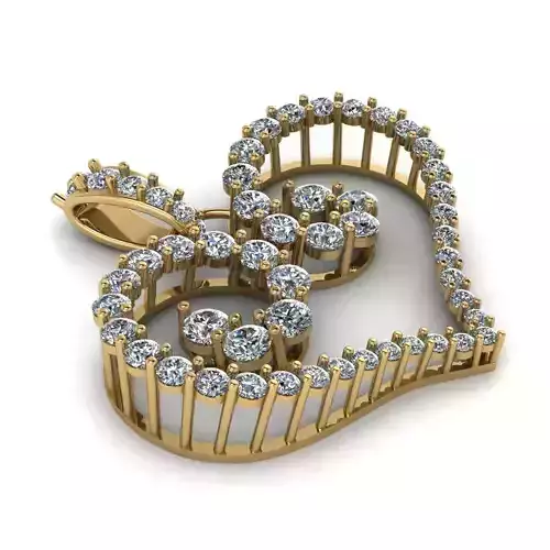 Heart pendant 3d- model